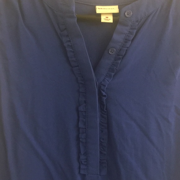 Merona royal blue blouse size M - Picture 2 of 5